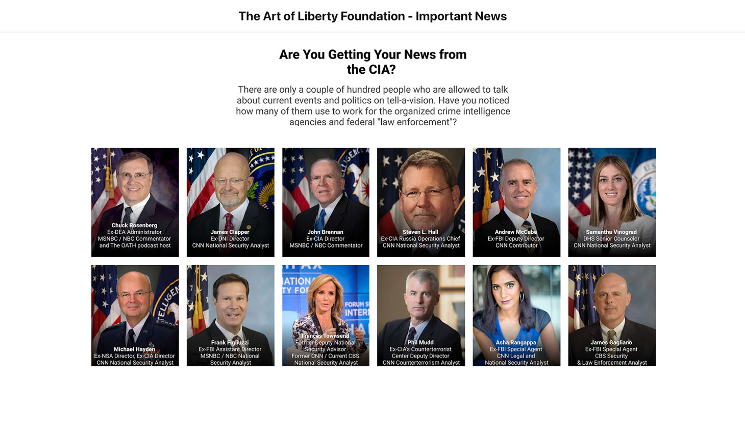 Are you getting your news from the cia post cover