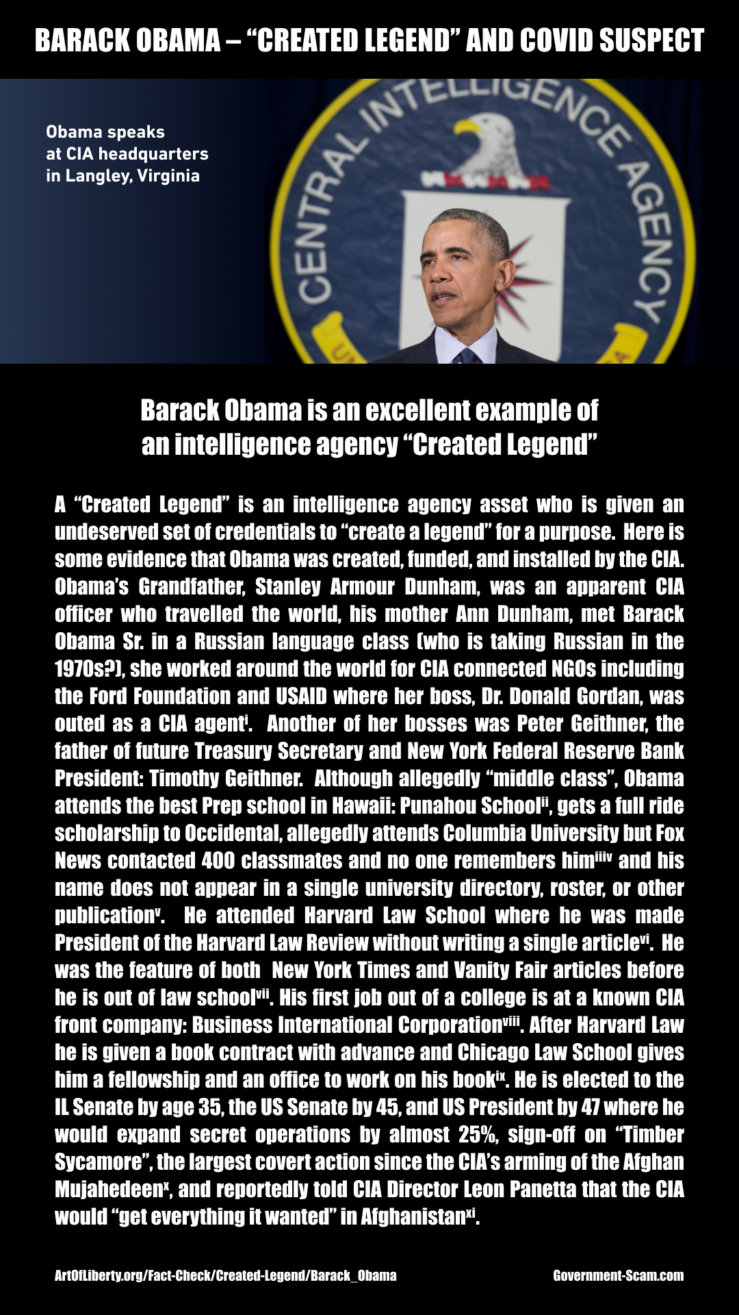 Barack Obama – Created Legend